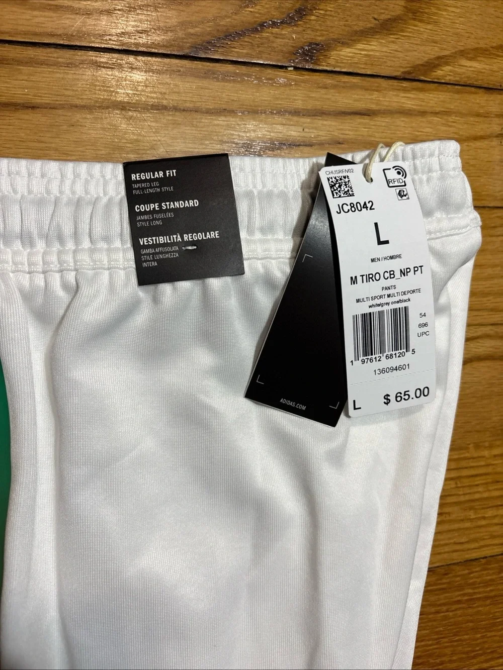 ADIDAS House of Tiro Nations Pack Pants White,red,gold,green Men’s sz L NEW!